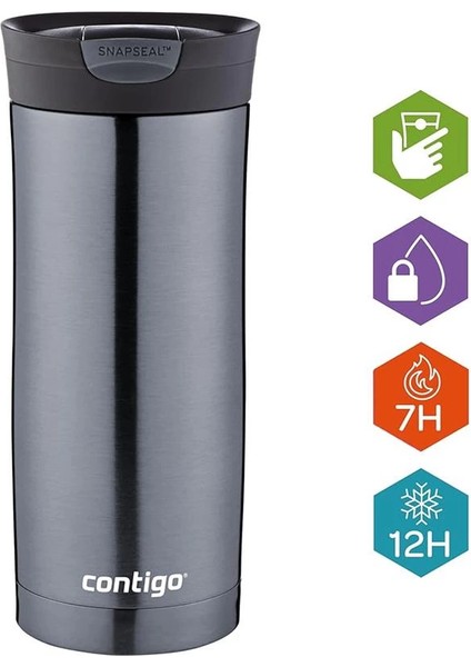 Huron Snapseal Termos Bardak 470 ml Gri indirimleri