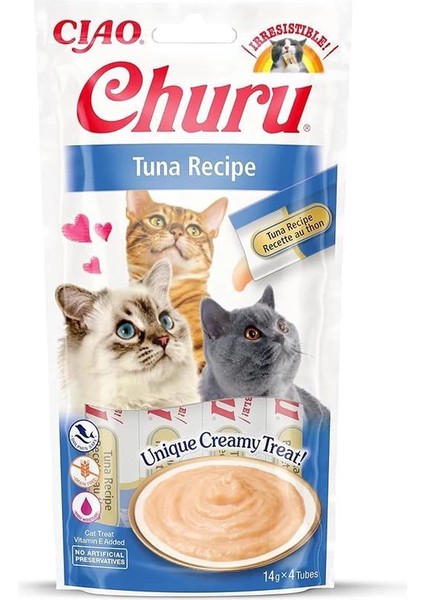 Churu Kedi Ödül Maması Sıvı Atıştırmalık%88 Nem, Japonya'dan Ton Balıklı Birinci Sınıf Kedi