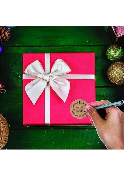 Noel Yazmak Için Çıkartma - 1000 Adet Yazılabilir Kraft Kağıdı Görünümlü Hediye fiyatları