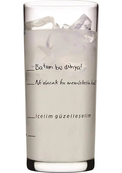 Içelim Güzelleşelim Rakı Bardağı, 205 Ml, 6 Parça modelleri