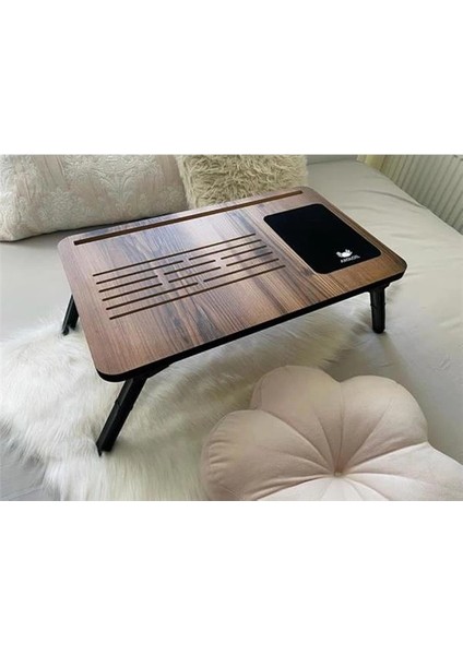 Axolotl Foldaway Telefon ve Tablet Bölmeli Katlanır Ayaklı Laptop Sehpası Notebook Bilgisayar