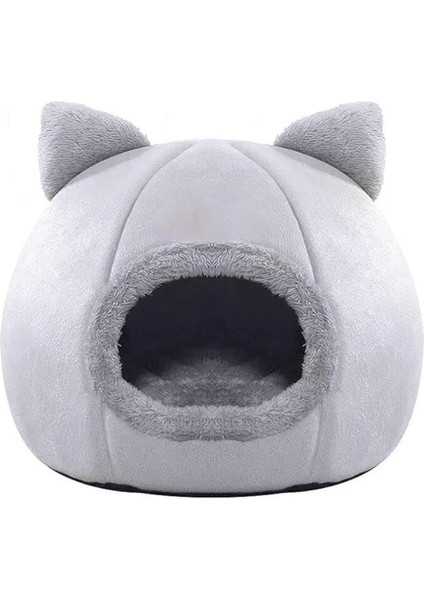 Bal Kabağı Tasarımlı Kedi Evi Yumuşak Kedi Yatağı Derin Uyku ve Kış Evi Çıkartılabilir Minder modelleri