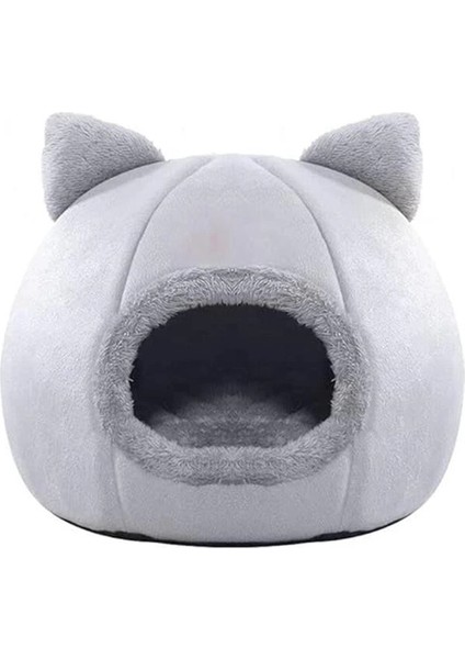 Bal Kabağı Tasarımlı Kedi Evi Yumuşak Kedi Yatağı Derin Uyku ve Kış Evi Çıkartılabilir Minder