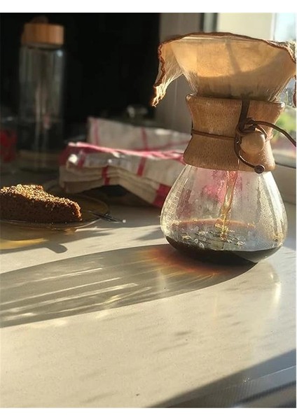 (2 Adet) Yıkanabilir, Kumaş Chemex Kahve Filtresi AĞARTILMAMIŞ%100 Ham Pamuk, Organik, Ekolojik