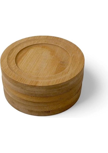 Bambu Yuvarlak Çay Tabağı Bardak Altlığı 6 'lı Set, Dekoratif Bambu Altlık modelleri