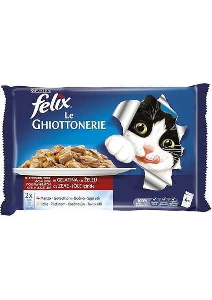 Multipack Sığır Etli Yetişkin Yaş Kedi Maması 4X85GR fırsatları