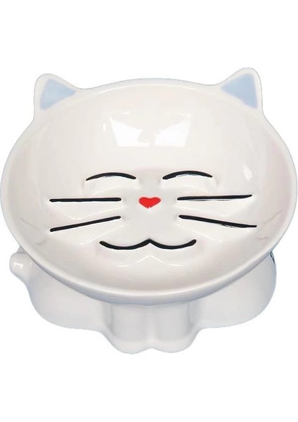 Melove Porselen Yavaş Yeme Mama Kabı (Sky)