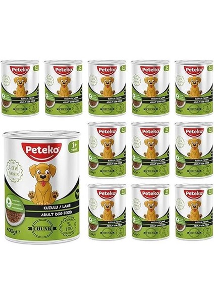 Yetişkin Köpek Kuzulu ve Jöleli Konserve Mama 400 gr x 12 Adet fiyatları