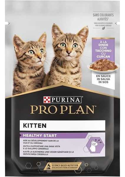 Purina Healthy Start Sos Içinde Hindi Etli Yavru Kedi Maması 85GR Pouch x 26 Adet