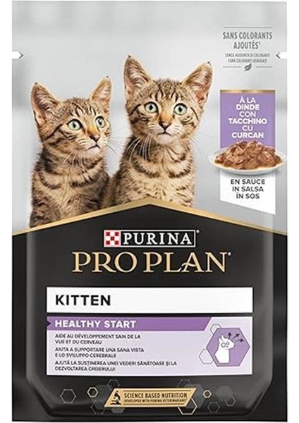 Purina Healthy Start Sos Içinde Hindi Etli Yavru Kedi Maması 85GR Pouch x 26 Adet