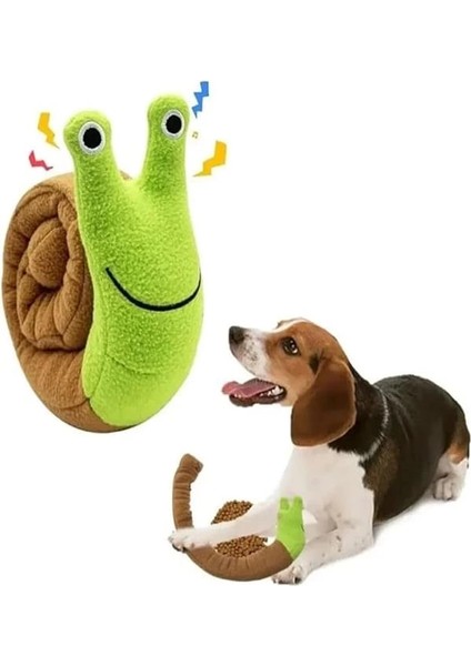 Salyangoz Peluş Köpek Sesli Oyuncağı Ödül Mama Saklama ve Çiğneme Oyuncağı 1 Adet fiyatları