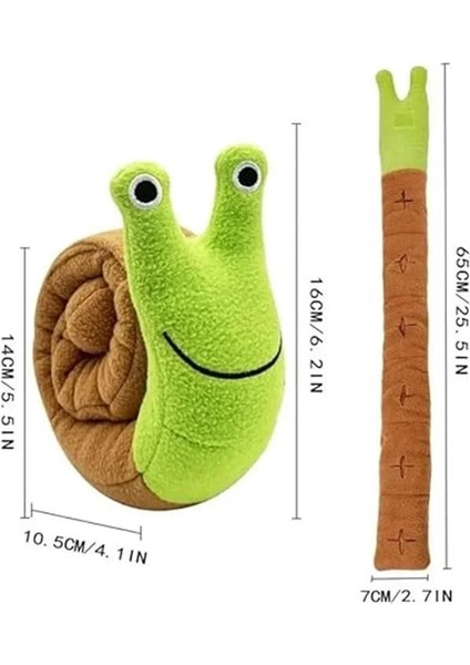 Salyangoz Peluş Köpek Sesli Oyuncağı Ödül Mama Saklama ve Çiğneme Oyuncağı 1 Adet