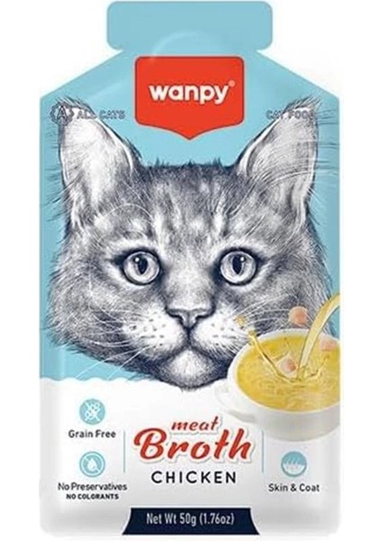 Kediler Için Tavuk Eti Çorbası 50G Tekli Paket