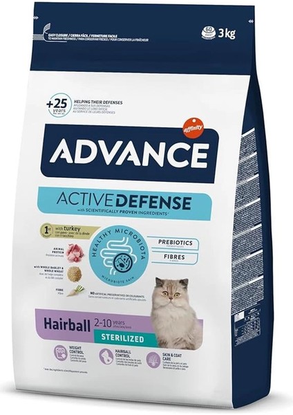 Sterilized Hairball Hindili Kısır Kedi Maması, 3 kg