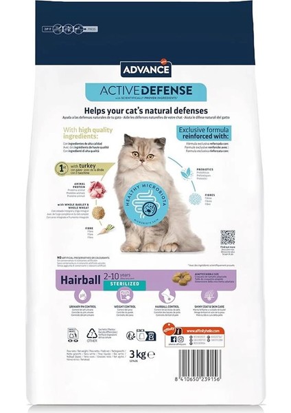 Sterilized Hairball Hindili Kısır Kedi Maması, 3 kg fırsatları