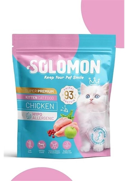 Kitten Yavru Tavuklu Süper Premium Kedi Maması 1,5 kg - Hipoalerjenik - Düşük Tahıllı - Yüksek