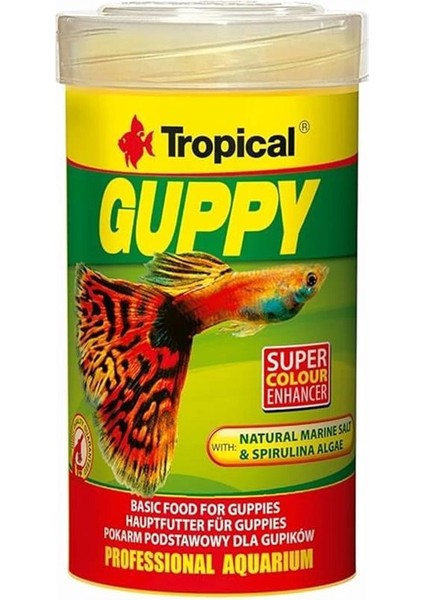 Guppy 100ML 20GR Lepistes Için Pul Yem