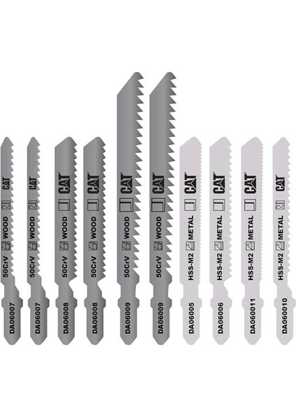 DA06901 Profesyonel Metal/ahşap Hassas/kaba Kesim Dekupaj Testere Ucu 10 Parça modelleri