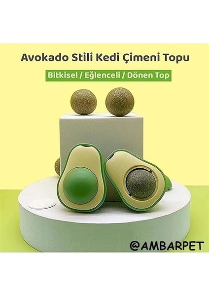 Amparpet Avokado Catnip Avokado Kedi Çimi Topu Avokado Kedi Nanesi Oyuncağı modelleri