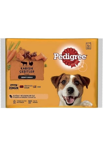 Etli Seçenekleri 4'lü Poşet Paket Yaş Mama 400 Gram fiyatları