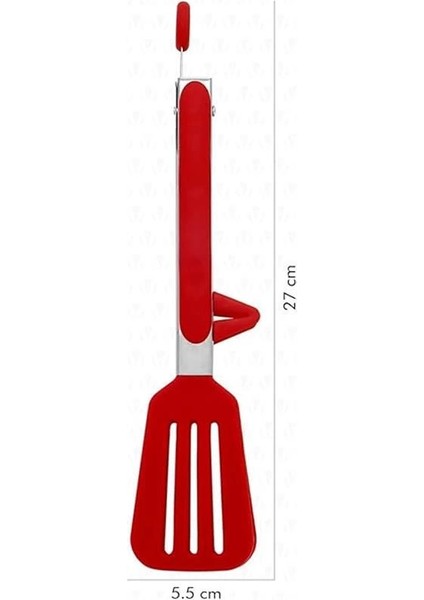 Clavis Metal Saplı Kilit Sistemli Smart Silikon Maşa Kırmızı