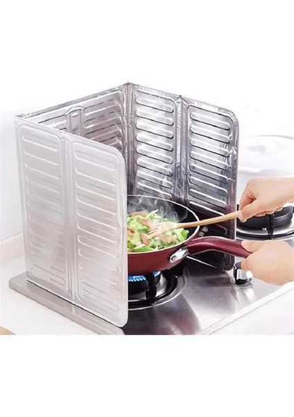 Kyrotech Ocak Arkası ve Yanı Koruyucu Alüminyum Koruyucu Panel Pişirme Tava Yağ Sıçrama Önleyici ve fırsatları