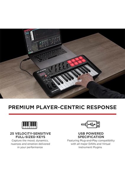 M-Audio Oxygen 25 V – 25 Tuşlu USB Mıdı Klavye Denetleyicisi, Beat Pad'li, Smart Chord & Scale fiyatları