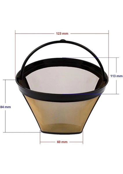 Filtre Kahve Makineleri Için Yıkanabilir ve Tekrar Kullanılabilir Gold Filtre, Arçelik, Arzum