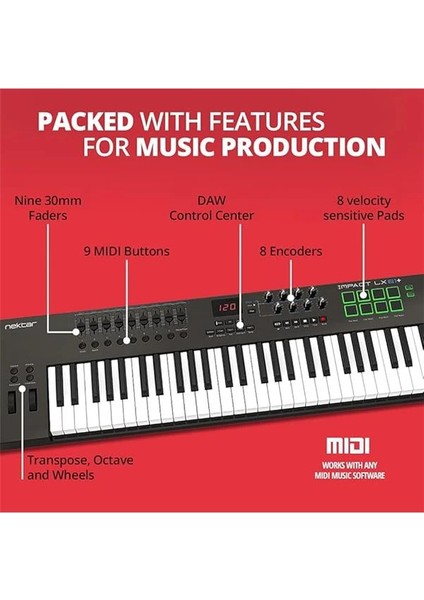 Impact LX61+ USB Midi Klavye modelleri
