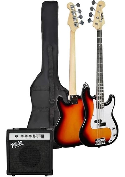 CBG-460SB 46 Inç 4/4 Yetişkin Amfili Bas Gitar Seti Sunburs fiyatları
