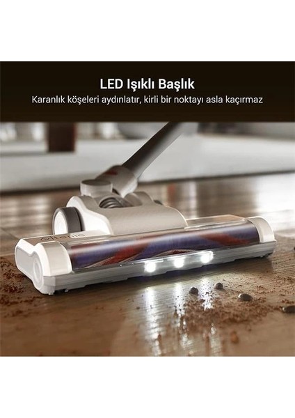 U10 Pro Kablosuz Dikey Süpürge, 30000PA, Beyaz