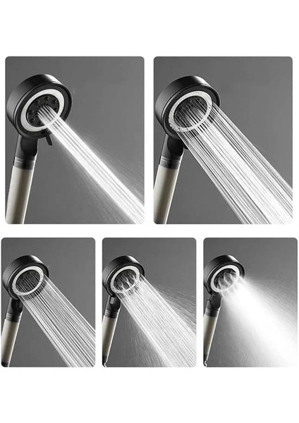 Grandfilter 5 Fonksiyonlu Yüksek Basınçlı Kireç Filtreli Duş Başlığı (Beyaz)