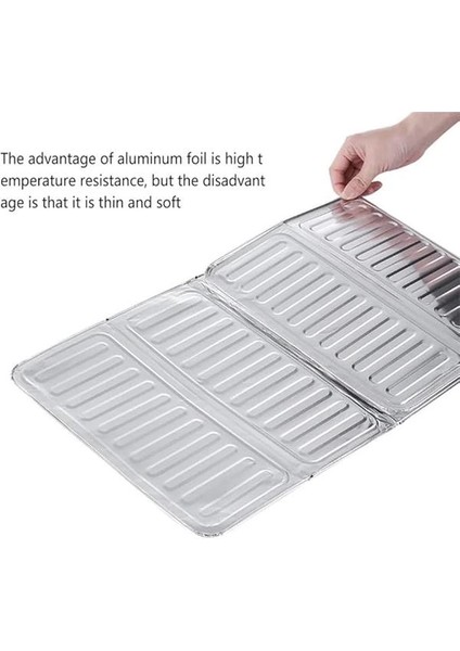 Kyrotech Ocak Arkası ve Yanı Koruyucu Alüminyum Koruyucu Panel Pişirme Tava Yağ Sıçrama Önleyici ve