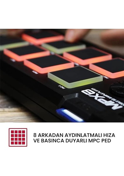 Mpx8 - Sample Pad Controller 8 Performansa Hazır Hıza Duyarlı Pedli, Mıdı modelleri