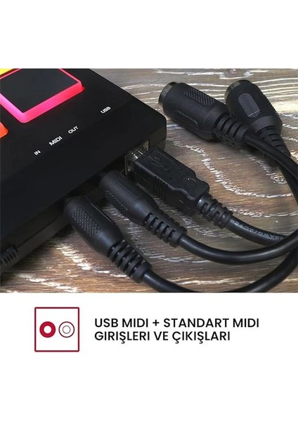 Mpx8 - Sample Pad Controller 8 Performansa Hazır Hıza Duyarlı Pedli, Mıdı indirimleri