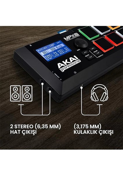 Mpx8 - Sample Pad Controller 8 Performansa Hazır Hıza Duyarlı Pedli, Mıdı