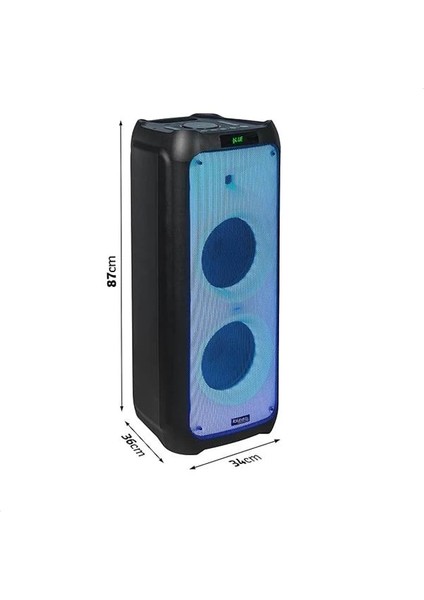 WAVE10 10 Inç (25,4 Cm) Çift Woofer’lı Hoparlör, 800W, Bluetooth, Usb/microsd, Wave LED indirimleri