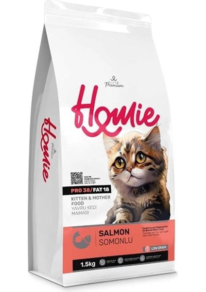 Süper Premium Düşük Tahıllı Mother & Kitten Somonlu Yavru Kedi Maması 1.5 kg