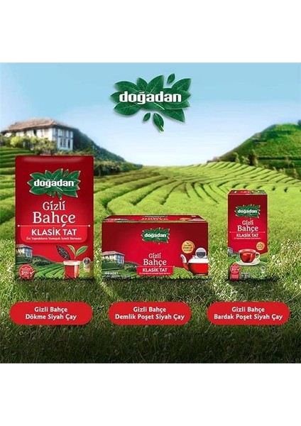 Doğadan Gizli Bahçe Demlik Poşet Siyah Çay (Klasik, 100 Adet)