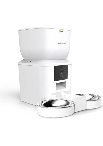 QQ025-DUAL Kameralı Akıllı Kedi Köpek Otomatik Mama Kabı, App Uzaktan Kontrol, Sesle