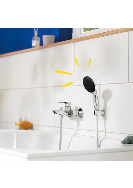 Vitalio Start 110 El Duşu Seti, 110MM Yuvarlak 1 Akışlı (Yağmur) El Duşu, Duş Başlığı Tutucu indirimleri