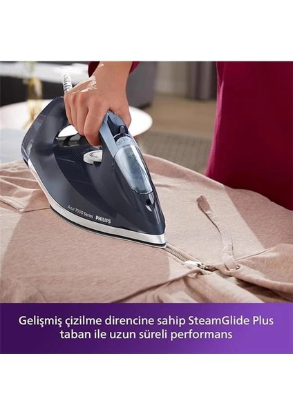 Versuni Philips Azur DST7030/20 Buharlı Ütü, 2800W, Steamglide Plus Taban, 50 G/dk Sürekli Buhar indirimleri