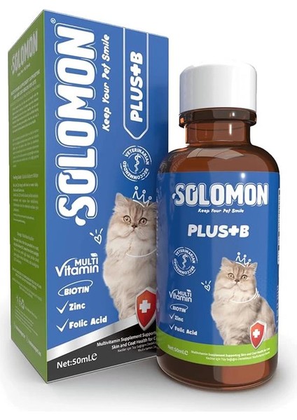 Plus+B Kediler Için Tüy Dökümünü Azaltan Besleyen Tüy Döküm Önleyici Multivitamin Damla