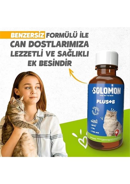 Plus+B Kediler Için Tüy Dökümünü Azaltan Besleyen Tüy Döküm Önleyici Multivitamin Damla
