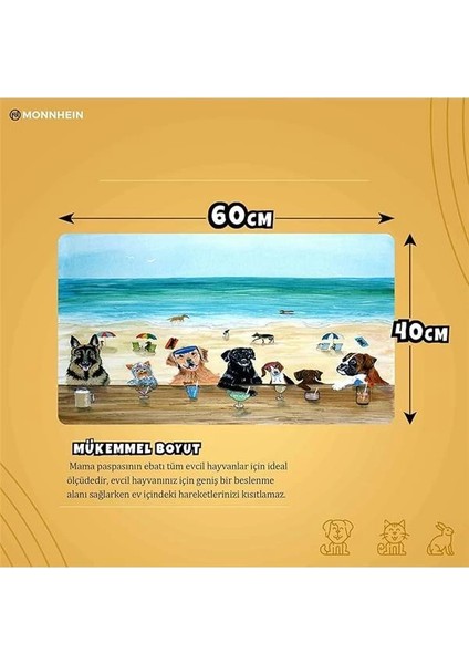 Mama ve Su Evcil Hayvan Beslenme Matı, Kolay Temizlenen Emici Su Geçirmez Kumaş, Küçük Orta fiyatları