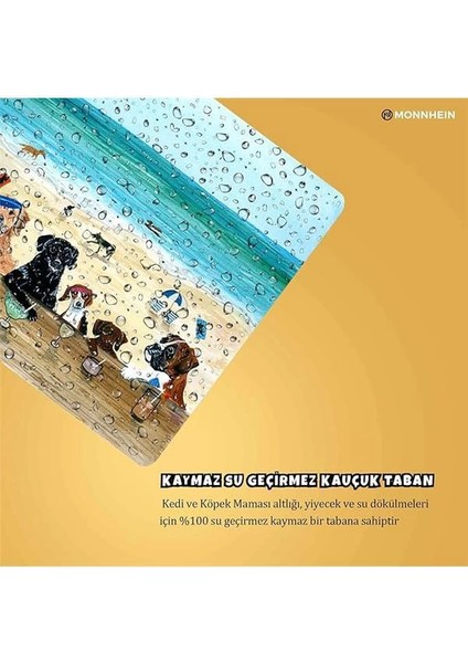 Mama ve Su Evcil Hayvan Beslenme Matı, Kolay Temizlenen Emici Su Geçirmez Kumaş, Küçük Orta modelleri