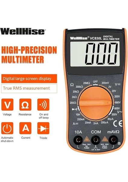 VC830L Ölçü Aleti Multimetre Avometre Büyük Ekran Vc A+ Series fiyatları