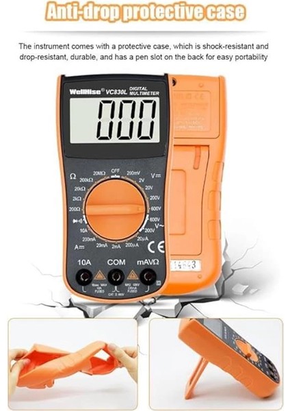 VC830L Ölçü Aleti Multimetre Avometre Büyük Ekran Vc A+ Series