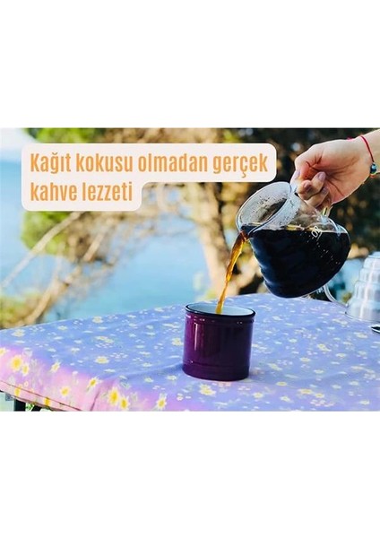 (2 Adet) Yıkanabilir, Kumaş Kahve Filtresi (No:4) AĞARTILMAMIŞ%100 Ham Pamuk, Organik, Ekolojik