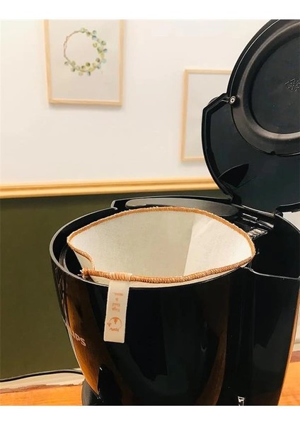 (2 Adet) Yıkanabilir, Kumaş Kahve Filtresi (No:4) AĞARTILMAMIŞ%100 Ham Pamuk, Organik, Ekolojik